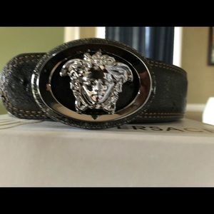 Versace belt brown and black